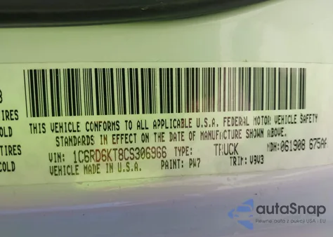 2012 Ram 1500 St из США, поврежденный, VIN 1C6RD6KT8CS306966